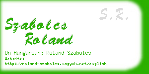 szabolcs roland business card